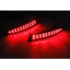 2x Red Lens Rear Bumper Reflector LED Tail Stop Brake