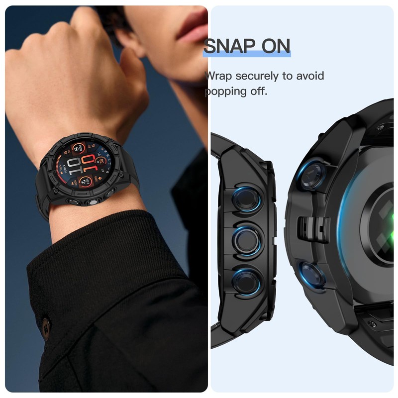 OVERSTEP Case Cover Compatible with Garmin Fenix 8 51mm Solar,Soft