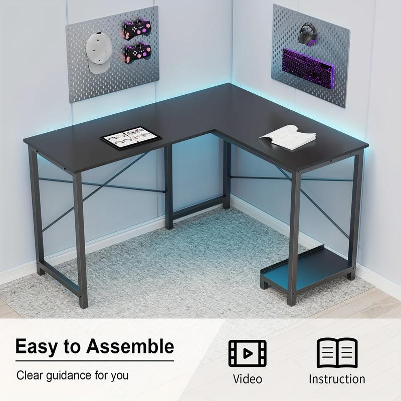 New Versatile L shaped Desk Reversible Design Desk Storage Cpu