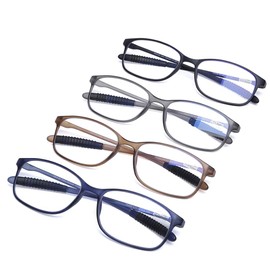 AQWANO Reading Glasses Computer Blue Light Blocking, TR90 Lightweight Flexible Unbreakable Readers for Women Men Anti UV Ray/Eye Strain/Glare +3.0