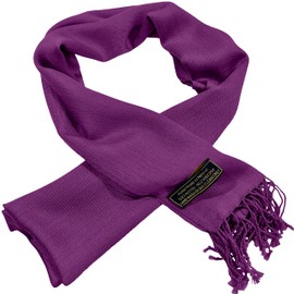 CJ Apparel Purple Mens Nepalese Solid Color Design Fashion Scarf Seconds Scarves Face/Neck Wrap Hand Made in Nepal NEW