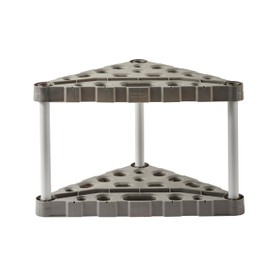 Rubbermaid Plastic Garage Corner Tool Tower Rack, Easy to Assemble, Organizes up to 30 Long-Handled Tools/Rakes/ Brooms/Shovles for Home/House/Outdoor/Sheds