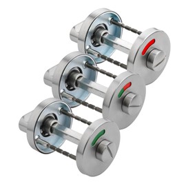 Achkey Toilet Rosette with Occupied Display Stainless Steel Rosette Set Door Fitting Toilet Door Fitting Stainless Steel Bathroom