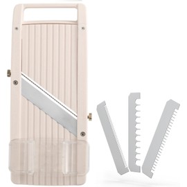 Professional Mandoline Slicer for Kitchen, Wide Vegetable Cutter with 3 Stainless Steel Blades