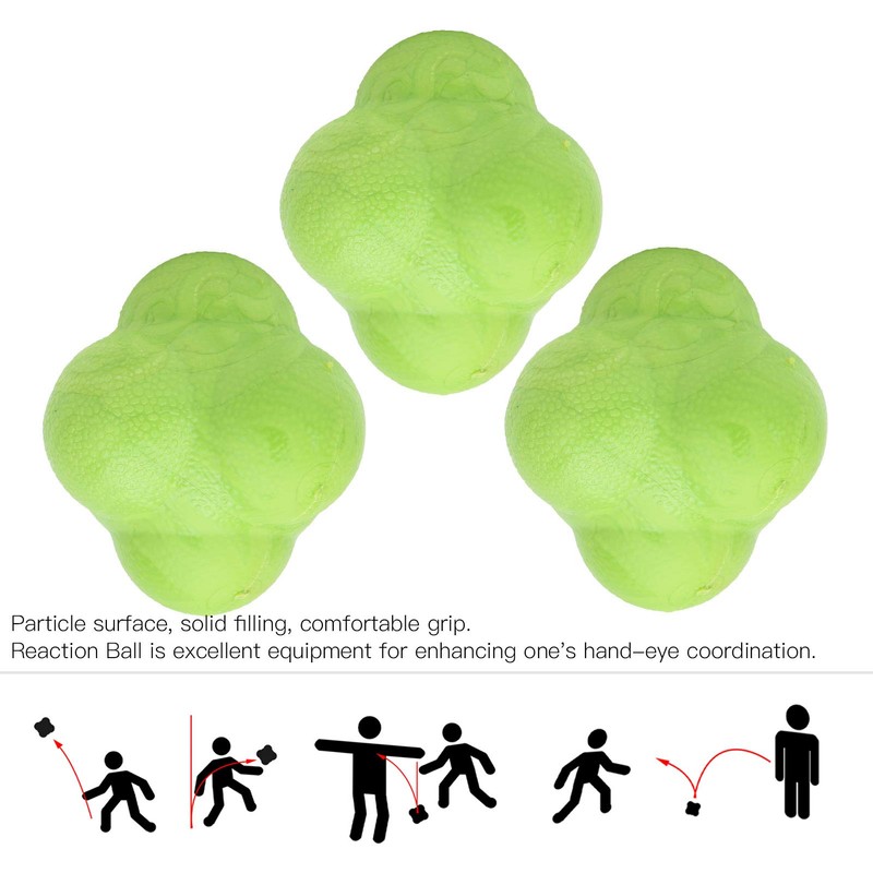Vbestlife 3 Piezas Bola de Reacción Hexagonal TPR Coordinación Ejercicio