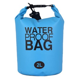 Dry Bag Waterproof Bag, 2L Waterproof Dry Bag, Waterproof Pack Sack with Adjustable Shoulder Strap, Waterproof Bag & Pack Bag, Ideal for Boat, Kayak, Fishing and Camping, Black, black, Travel