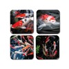 4 x Square Koi Carp Coasters - Fish Pond Wildlife