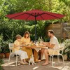 MEWAY 12ft Patio Umbrella Market Table Umbrella with Crank and