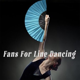 Lramkuy Boots on The Ground Fans for Line Dancing, 2025 New Laser Colors Line Dance Popping Fan, Large Folding Hand Fan for Dancing, Foldable Decorative Handheld Fan (c3)