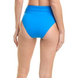 La Blanca Women's Standard Island Goddess Cross Over High Waist Bikini Swimsuit Bottom, Capri Blue, 16