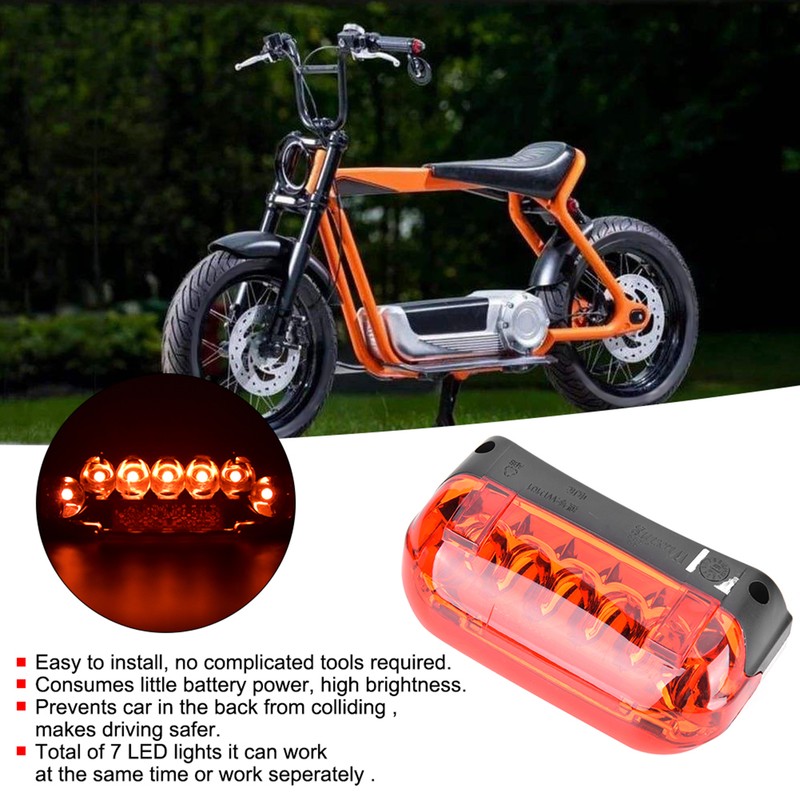 Motorcycle Taillight Brake Light 2 In 1 Intelligent Stop Lamp