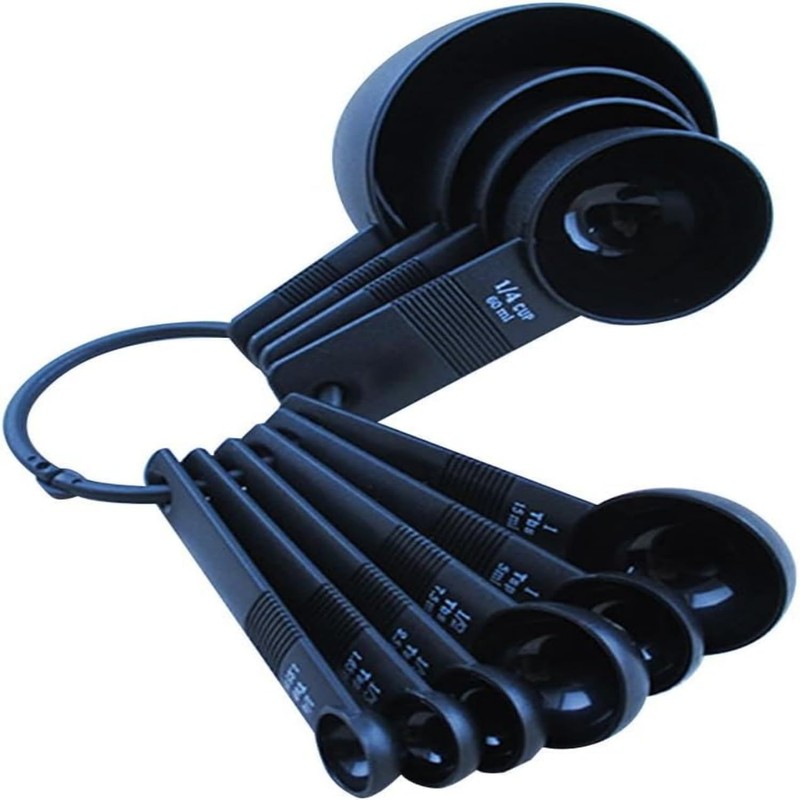 Measuring Cups and Spoons Set 10 Pieces, Durable Plastic Kitchen