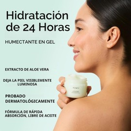 POND'S Gel hidratante facial con extracto de aloe y vitamina B3 para una piel fresca y luminosa, 3,4 oz
