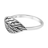AeraVida Unique Nature's Renewed Leaf Wraparound Sterling Silver Band Ring