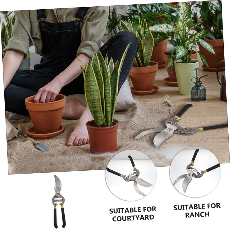Mipcase Durable Pruning Scissors for Gardening Compact Twigs Shears with