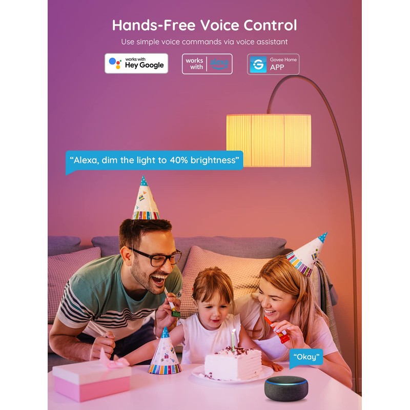 Govee Smart Light Bulbs, WiFi Bluetooth Color Changing Bulbs, Music