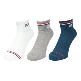 Yonex Tennis Wear Women's Ankle Socks, 3 Pairs, 29222Y, 2024FW
