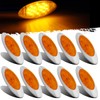 Partsam 10pcs 6.5" LED Marker Lights, Oval Amber 16LED Side