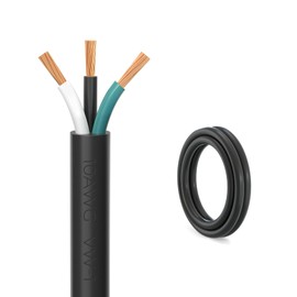 FIRMERST 10 Gauge 3 Conductor Power Cable SJTW 300V Pure Copper Wire 6 Feet