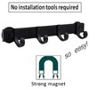 Magnetic Hook Rack Adjustable Hook Rail - Metal Heavy Duty