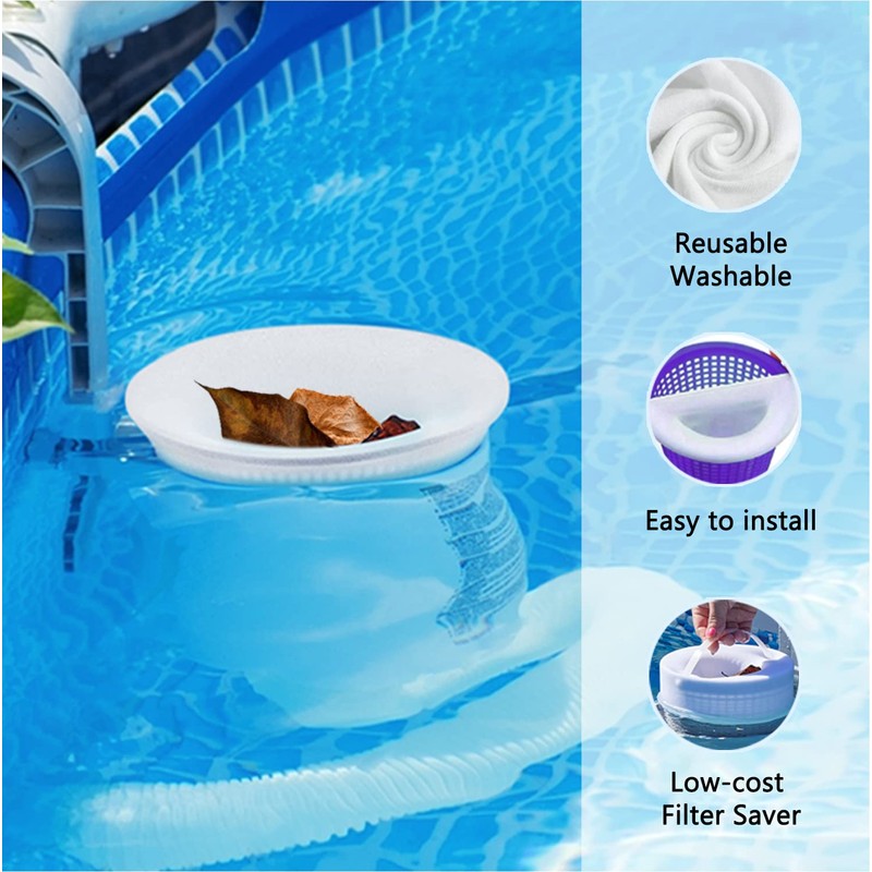 40 Pack Pool Skimmer Socks for Filters Baskets/Hot Tub Filter,