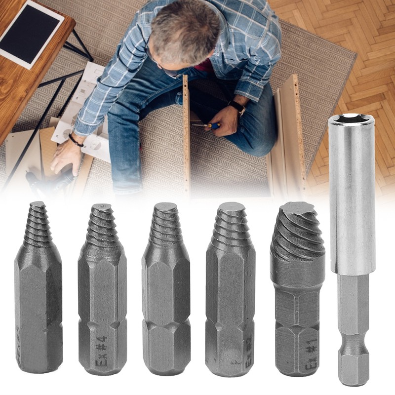 22Pcs Screw Extractor Set Damaged Broken Screw Removal Remover Tool