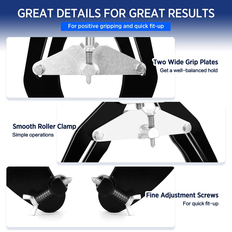 Pipe Clamp, 2 to 6 in, Steel Pipe Alignment Tool