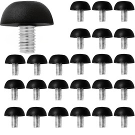 25Pcs 8mm x 1.25 M8 Adjustable Furniture Feet, Stainless Steel Table Levelers Outdoor Screw in Leveling Feet for Table, Chairs, Cabinet and Stool