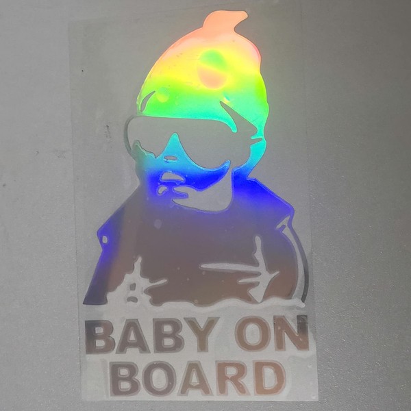 Colorful Baby on Board Sign Sticker for Car,Removable Safety Sticker Notice Board, Cute Baby Window Car Sticker,Baby On Board Sticker for Car (Baby on Board)