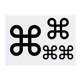 Azeeda 4 x 'Geschlungenes Quadrat' Temporäre Tattoos - Wasserfest, Hautfreundlich & Ungiftig · Transfers in Verschiedenen Größen (TO00074660)