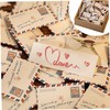 1Set Love Letter Box with Envelopes 4x4x2 Inch Tiny DIY