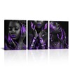 Conipit Black Purple Canvas Wall Art Fashion Women Pictures Black