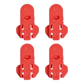 uxcell Manual Easy Can Opener, 4pcs - Plastic Beverage Can Covers Lids Protector, Bottle Opener for Soda, Beer, Drink (Red)