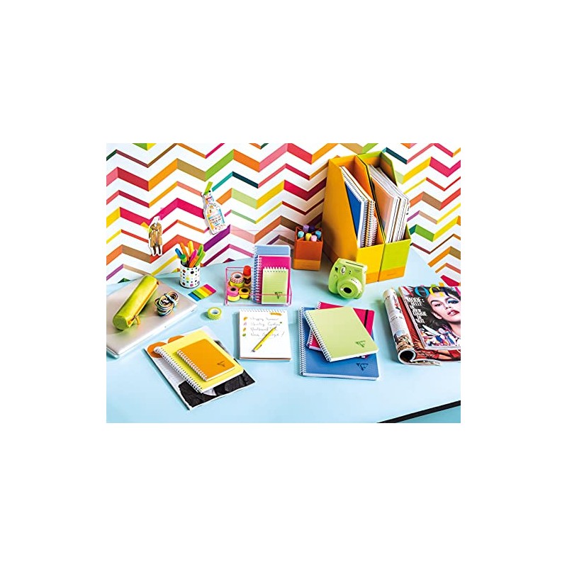Clairefontaine 328535C Spiral Notebook, Linicolour 11 x 17 cm, 100