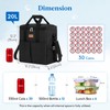 Lifewit Insulated Cool Bag with 30-Can Capacity, Black