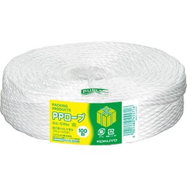 Kokuyo PP Cord, 328.1 ft (100 m), 3 Strands, Cheese Wrap, White, Hohi - 51 W