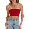 Womens Tube Tops Summer Bandeau Casual Crop Top Going Out