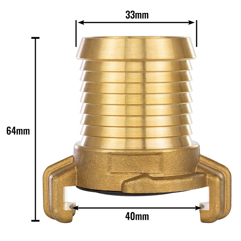 Poppstar 2 Brass Quick Couplings 1 1/4 Inch Nozzle (System