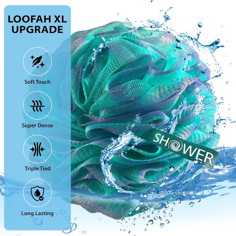 Esponja de baño exfoliante XL LMP-15-02 Set de 4