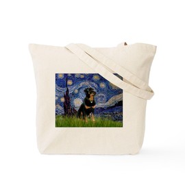 CafePress Starry Night Rottweiler Tote Bag Natural Canvas Tote Bag, Reusable Shopping Bag
