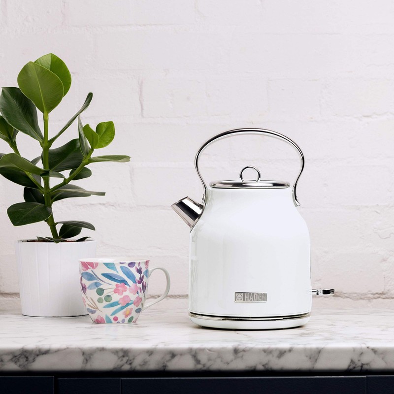 Haden Heritage 1.7 Liter Stainless Steel Electric Kettle, Hot Water