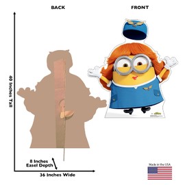 Cardboard People Bob Airline Stewardess Life Size Cardboard Cutout Standup - Minions: The Rise of Gru (2022 Film)