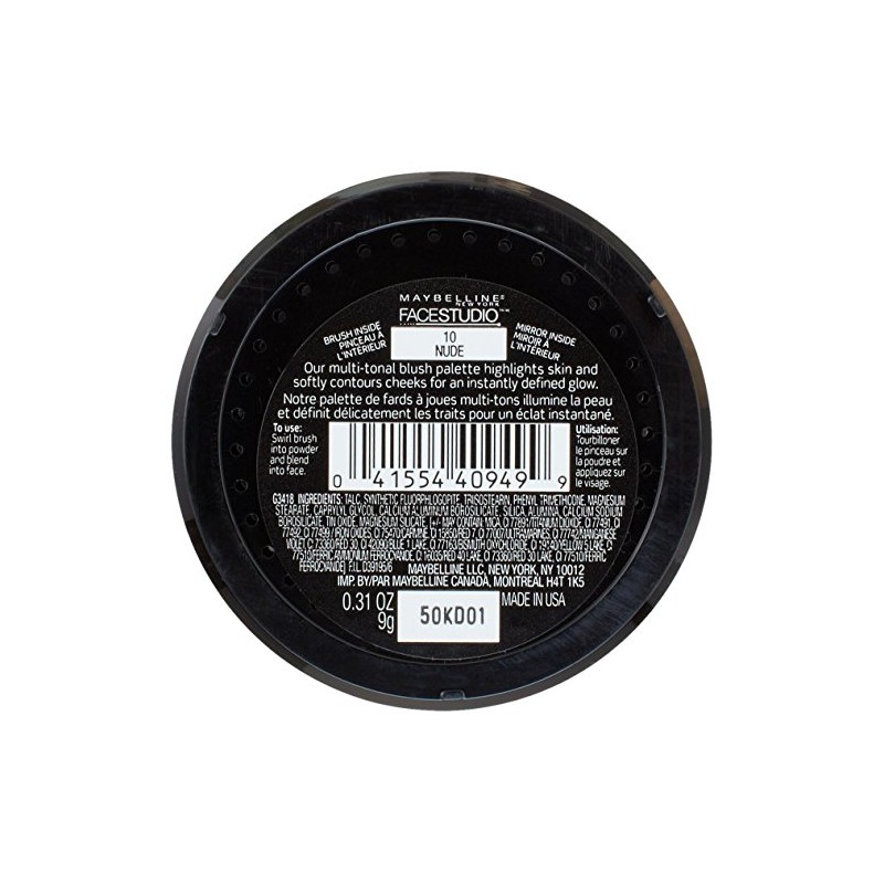 Maybelline New York Face Studio Master Hi-Light Blush, Nude, 0.31