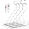 Adjustable Hook Closet Shelf and Rod Brackets, Eau 4 Packs