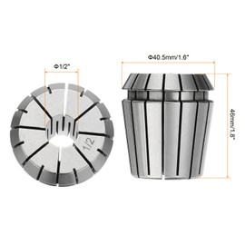 sourcing map ER40 1/2" Spring Collet Chuck High Precision 0.008mm for CNC Engraving Machine Lathe Milling Tool