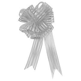Eurowrap Organza Pull GiftBow for Gift Wrapping Presents 50mm Silver Valentines Birthday Mothers Day Occassions Fathers Day Christmas