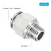 QUARKZMAN Push to Connect Fitting, Pack of 2 304 Stainless