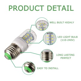 SIGANDG 5304511738 Refrigerator Light Bulbs 3.5W for PS12364857 AP6278388 4584444 KEI D34L (Pack of 4)