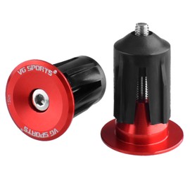 TRIWONDER Bicycle Handlebar Plugs End Plugs for Bicycle Handlebar Grips Aluminium Red 23.5 mm Pack of 2