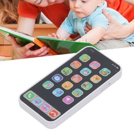 Jakoo Juguete de teléfono para bebé, Juguete de Aprendizaje para teléfono móvil para niños, función de iluminación de música, simulación educativa portátil para Regalos de cumpleaños Blanco